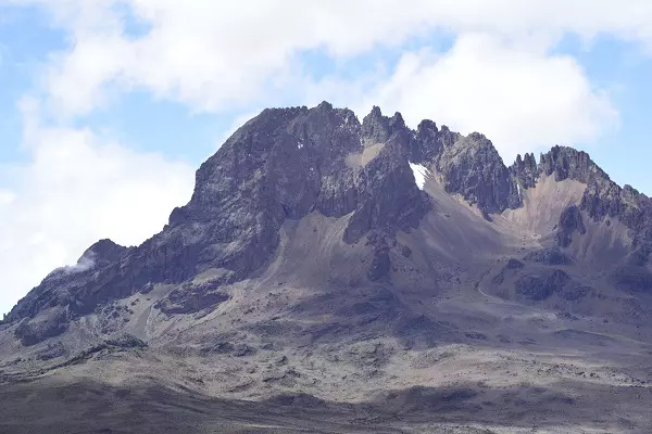 The side view of Mt Kilimanjaro spotted during the 5-day Kilimanjaro climb Marangu route